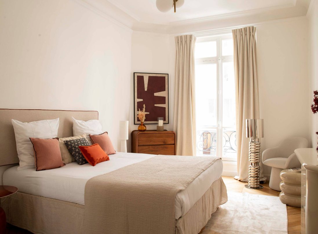 Chambre aux tons lin